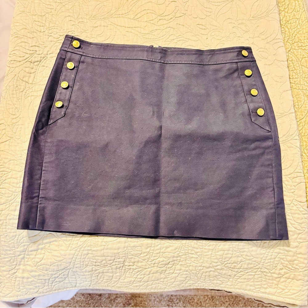 J. Crew Blue Pencil Mini Skirt Casual